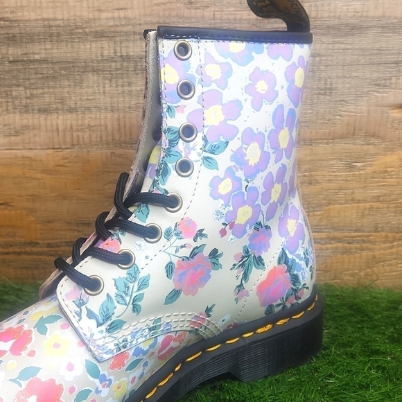 Host Pick 🎉 New Dr. Martens 1460 8-Eye Boot - Parchment / Floral Mashup - Picture 13 of 13